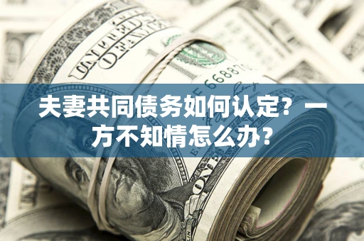 北京夫妻共同债务如何认定？一方不知情怎么办？