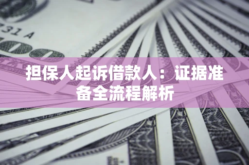北京担保人起诉借款人：证据准备全流程解析