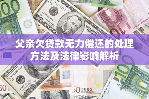 北京父亲欠贷款无力偿还的处理方法及法律影响解析