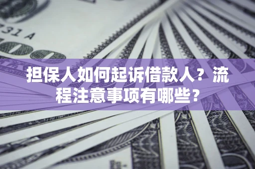 北京担保人如何起诉借款人？流程注意事项有哪些？